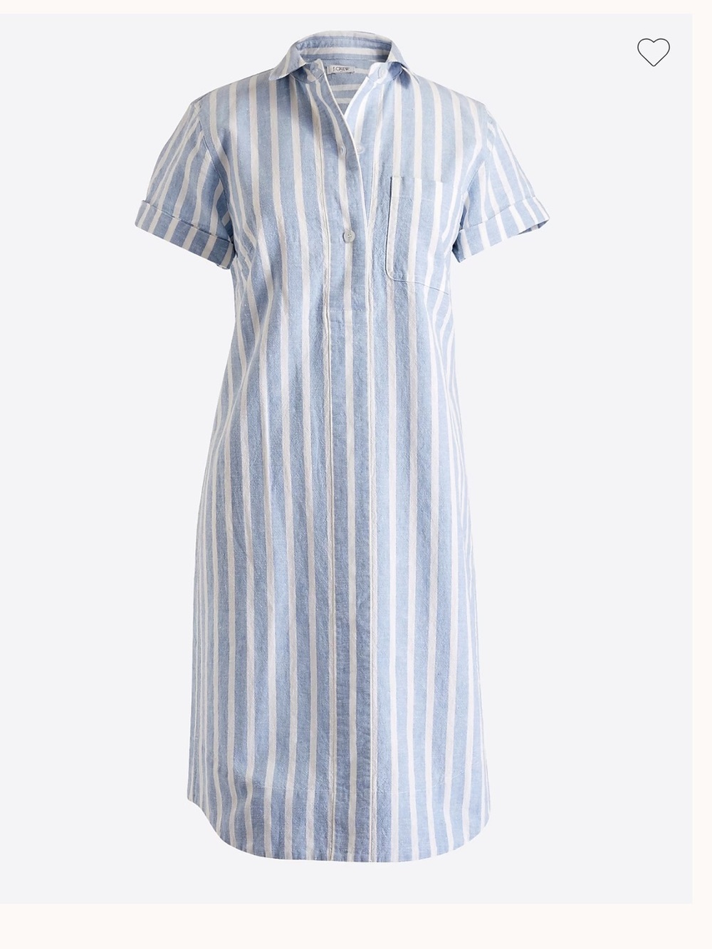 J.Crew Striped linen shirt-dress
